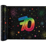 Santex - Chemin De Table Multicouleurs - 70 ans (30cm de long) - Party Shop