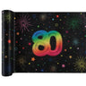 Santex - Chemin De Table Multicouleurs - 80 ans (30cm de long) - Party Shop