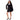 Plus size Naughty Nun Halloween costume for adults with black A-line mini dress, bell sleeves, white collar, and matching black and white veil - FunWorld - PArty Shop