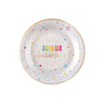 Santex - Assiettes 7po Joyeux Anniversaire Festicolor Blanc (6) - Party Shop