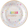 Santex - Assiettes 9po Anniversaire Festicolor Blanc (6) - Party Shop