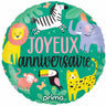 Prima - Ballon Mylar 18po - Joyeux anniversaire (Jungle) - Party Shop