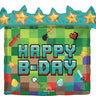 Anagram - Ballon Supershape 25po - Happy Birthday Minecraft - Party Shop