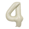 Airise - Ballon Mylar Supershape Chiffre 4 - Blanc Sable 34po - Party Shop