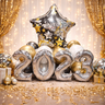 Montage de ballons festifs nouvel an