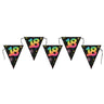 Santex - Bannière 18 ans - Fanions Multicouleurs - Party Shop