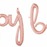 Anagram - Bannière Ballon mini Mylar lettre Rose - Happy B-Day Script - Party Shop