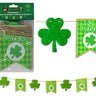 Link Product - Bannière fanions Saint-Patrick style toile 9,2 pi avec trèfles - Party Shop