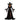 Black magic witch adult costume including gown belt hat and gloves