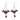 Boucles d’oreilles chauves-souris ornées de pierres rouges