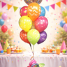 Ballons à l'hélium colorés