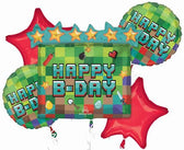 Anagram - Bouquet de 5 ballons - Happy Birthday Minecraft - Party Shop