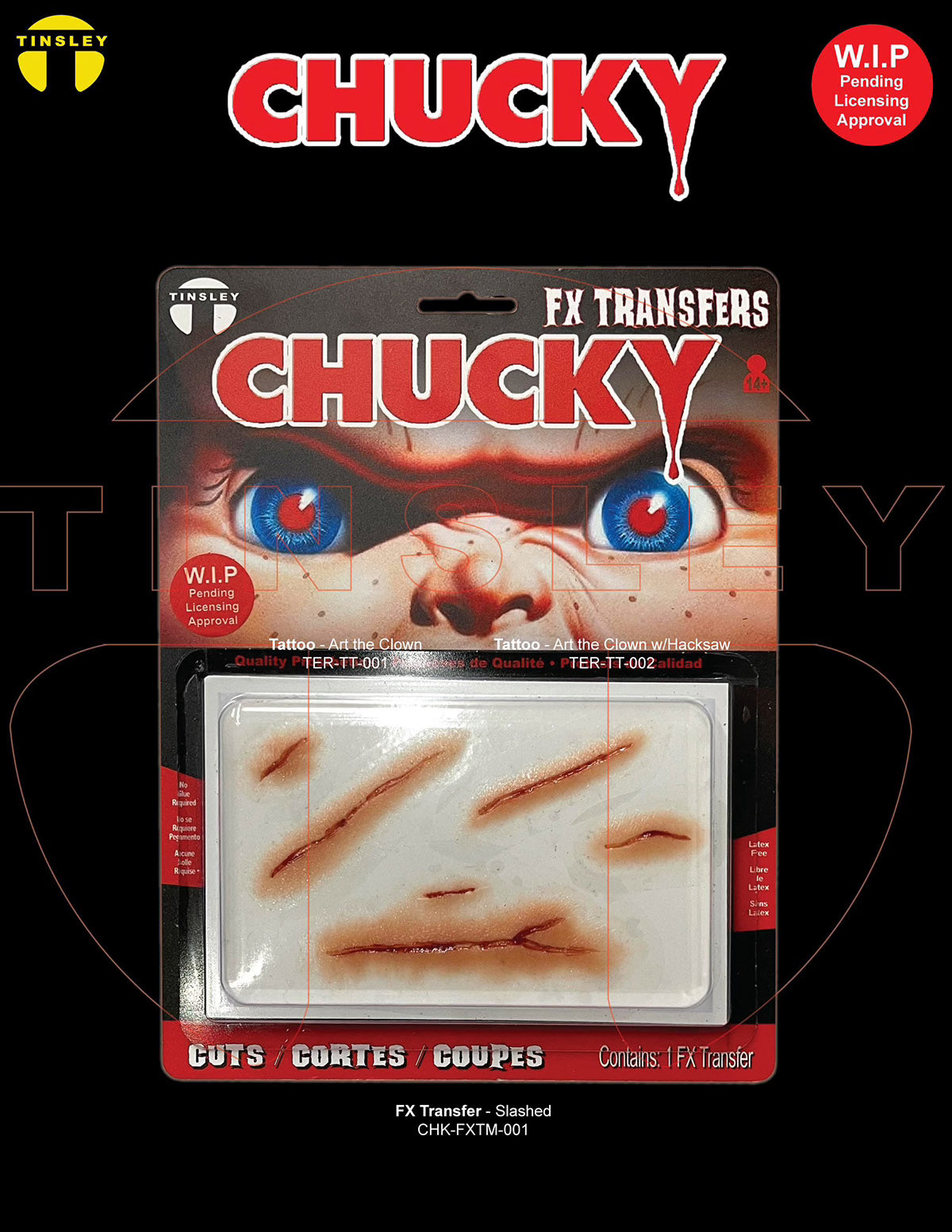 Large 3D Fx Transfers - Coupures Chucky Party Shop