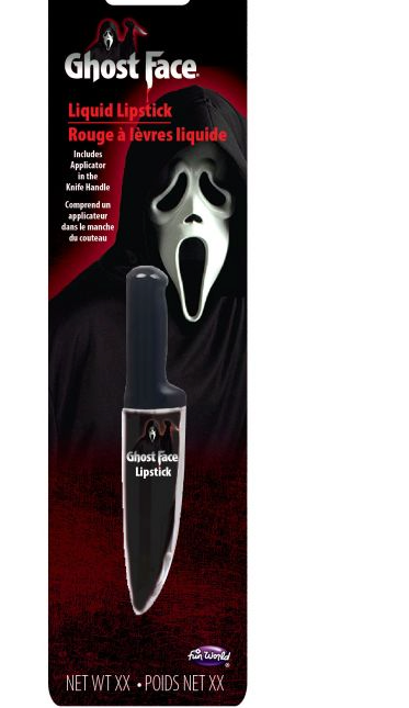 Faux couteau GhostFace avec rouge à lèvres liquide Frissons