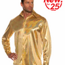 underwraps - Chemise Adulte Homme - Disco Or - Party Shop