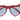 Lunettes fantaisie cœur à paillettes rouges et bleues