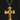 Golden cross with red jewels
