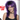 Perruque punk violette pour adulte