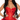 Corset rouge en brocart satiné avec dentelle pour adulte