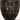 Bouclier noir avec aigle double en mousse pour adulte