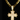 Collier avec croix dorée ornée de strass pour adulte