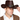 Chapeau de Cowboy Brun en Faux Cuir – Tête de Taureau