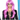 Perruque Sassy rose vif