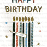 Party Shop - Carte de fête - Happy birthday (bougies) - Party Shop
