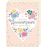 Distribution Incognito - Carte de fête - Joyeux anniversaire de mariage (fleurs) - Party Shop