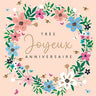 Distribution Incognito - Carte de fête - Très joyeux anniversaire (fleurs) - Party Shop