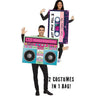 Cassette and boombox adult costume with two tunics 2 in 1