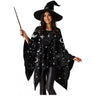 Celestial witch poncho adult with metallic print Halloween costume