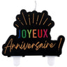 Chandelle Joyeux Anniversaire (Noir)