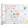 Santex - Chemin De Table Blanc Festicolor Joyeux Anniversaire | Party Shop - Party Shop