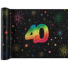 Santex - Chemin De Table Multicouleurs - 40 ans (30cm de long) - Party Shop