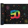 Santex - Chemin De Table Multicouleurs - 50 ans (30cm de long) - Party Shop