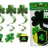 Link Product - Décorations spiralées (paquet de 3) avec trèfles métalliques -  Saint-Patrick - Party Shop