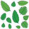 Beistle Co. - Découpes en carton Feuilles (12) - Hawaïen Luau (4po - 12po) - Party Shop