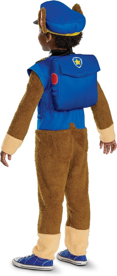 Child wearing Chase PAW Patrol costume