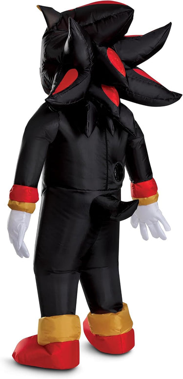 Child wearing Shadow Sonic Movie inflatable costume