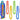 Link Product - Ensemble de 5 colliers Luau néon – 33 po (8 couleurs assorties, couleurs aléatoires par paquet) - Party Shop