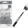 Link Product - Fourchettes en plastique Argent premium réutilisables – paquet de 20 (robustes) - Party Shop