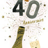 Distribution Incognito - Carte de Fête Géante 9" X 12" - 40e Anniversaire Champagne - Party Shop