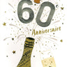 Distribution Incognito - Carte de Fête Géante 9" X 12" - 60e Anniversaire Champagne - Party Shop