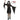 Glitter bling Ghost Face black child costume with mask hooded dress and belt
