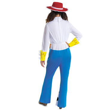 Adult wearing Jessie classic Toy Story costume