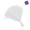 Set of 2 white cheerleader pom poms 37 cm – fun costume accessories for cheerleader outfit, Halloween, carnival, school events and performances - MOM - Party Shop
