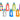 Link Product - Collier (1) hawaïen Luau néon – 39,5 po (7 couleurs assorties) - Party Shop