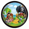 Procos - Assiettes 9po (8) - Pirate - Party Shop