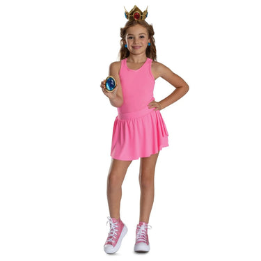 Close up of Princess Peach crown from jewelry set